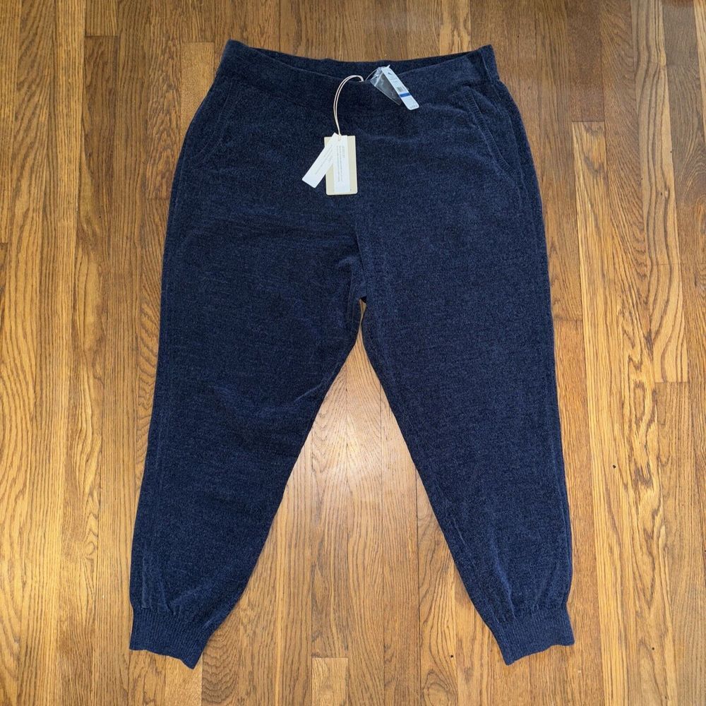 NWT Tommy Bahama Sweater Joggers Womens XL Navy‎ Velour Island Soft Beachy